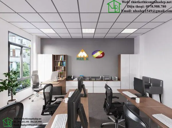Văn phòng Phú Sơn – NDTKVP1 – Phối cảnh 3D