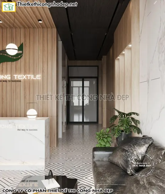 Văn phòng 15 × 10 m – NDTKVP7 – Phối cảnh 3D